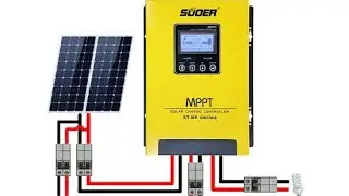 Mppt 60 amp charge cantrolar connection #electronic #solar #electrical #project #home