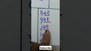 Three letter words vowel 'e'(Part 2)| Three letter words phonics| Three letter words in English|