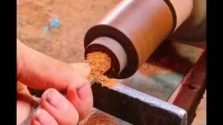 The Great Skills of Palm Wood Turning#The Toothpick Holder#The Brown Wood Turning. 