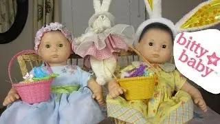 Bitty Baby Dolls Paisley and Daphnee Easter Baskets and Cute Clothes!