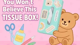 DIY Tissue Box from Phone Box.Watch how I turned an old phone box into a super cute homemade tissue