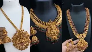 Bridal jewellery haram collections, gold long haram designs, jewellery designs