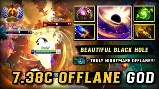 BEAUTIFUL BLACKHOLE OFFLANE Enigma | OC + Refresher Orb Build | 100% Nightmare Late Game DOTA 2