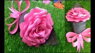 आसान और खूबसूरत गुलदतस्ता 💐Paper Flower Bought| Paper Rose🌹 Bouquet | कागज से गुलाब 🌹का गुलदस्ता💐 |