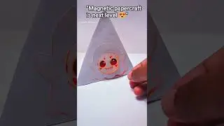 Magnetic Papercraft Reaction 🧲👻 | Cute Ghost, Joker & Spooky Magic#shorts