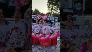 Korean girls' Sinies kerkyra #festival #culture