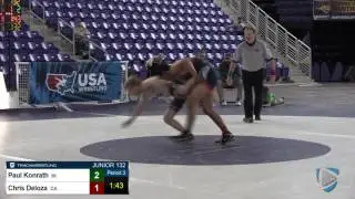 1810 Junior 132 Finals Paul Konrath Maurer Coughlin Wrestling Club vs Chris Deloza Team California g