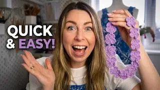 DIY Crochet Necklace // How to make a necklace quick & easy