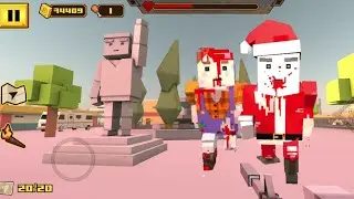 BLOCKAPOLYPSE Zombie Shooter: Santa is now one of them and he's trying to catch us | Zombie Santa
