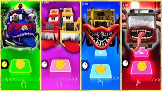 coffin dance - Bus Eater 🆚 Fire Truck Zombie 🆚 Mack Truck Red & Yellow 🆚 Truck Colosus | Tiles HOP🔥❗