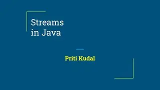 35 Streams, Types of Streams. Reading from & Writing to File