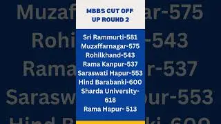 UP MBBS Round 2 Cut off 2024 #mbbs #mbbsadmission2024 #mbbscutoff2024 #mbbscutoff #upmedicalcollege