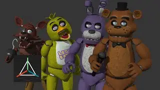 Splinks Animatronics for Prisma 3D - Improved Low Poly Nostalgic FNaF models - DOWNLOAD (P3D)