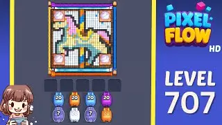 Pixel Flow Level 707 Solution Walkthrough