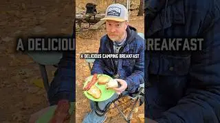 Camping breakfast just hit different... especially with fresh baked bread 🥰 #camping #ontariocamping