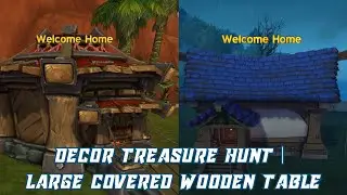 Decor Treasure Hunt | Large Covered Wooden Table | Housing Decor