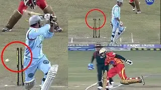 Most Shocking Hit Wickets Of Bhojpuri Dabbangs By Telugu Warriors