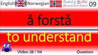 28 Questions / sp&oslash;rsm&aring;l Norsk - Engelske Ord / Norwegian - English Words / Engelsk Ord l&aelig;re engelsk