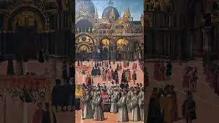Gentile Bellini: Procession in St. Mark's Square (1496) #shorts