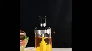 Oil Bottle with Silicone Brush for BBQ Cooking