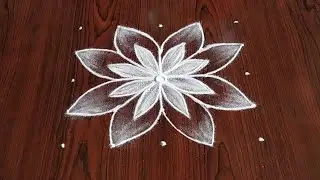 2 Beautiful Daily kolams only 5 dot's Rangoli