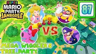 Super Mario Party Jamboree - (Game 87) Peach & Birdo VS Wario & Waluigi - Mega Wiggler's Tree Party