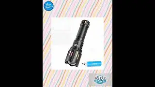 30W High Brightness LED Flashlight with Digital Display & Fluorescent Design - USB Rechargeable, ...