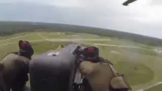 HH-60 Guns Blazin 50 Cal Target Practice Moody AFB