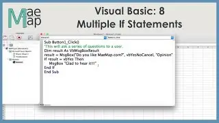 VB: 8 Multiple If Statements with MsgBox