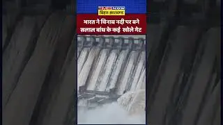 India ने जम्मू-कश्मीर के Reasi में Chenab River पर बने Salal dam के कई गेट खोले #shorts #hindinews