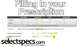How to Fill in your Prescription on the SelectSpecs Website