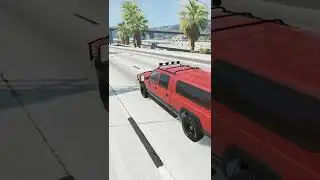 Car Crushed in Giant Roller - BeamNG.Drive | Cars vs Giant Roller | BeamNG Creation #Shorts