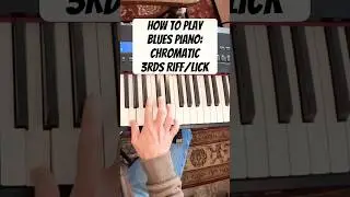 How To Play Blues Piano : Chromatic Thirds Lick in Key of G