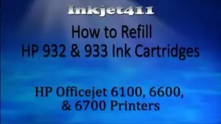 Refilling HP 932, 933 Ink Cartridges