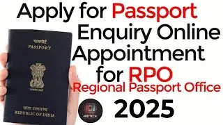 RPO Appointment Booking Kaise Kare In 2025, Regional Passport Office Enquiry Appointment Booking