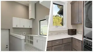 75 Laundry Room With An Utility Sink And White Countertops Design Ideas You'll Love ☆