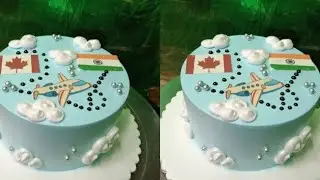 Canada🇨🇦to #india 🇮🇳 cake ka #design Dekho log bhai Kitna£# pyara Hai 2026 ka Canada se bh Raha #Hai