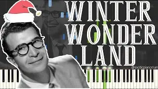 Dave Brubeck - Winter Wonderland (Solo Jazz Stride Piano Synthesia) [Christmas Jazz 🎅]