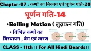 घूर्णन गति -14 । लुढ़कन गति । Rolling । 11th । Ch-07  । कणों का निकाय एवं घूर्णन गति।