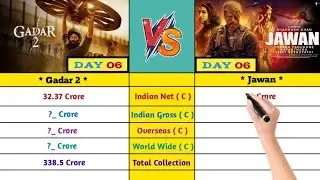 Gadar 2 vs Jawan Day 6 #boxofficecollection || #jawan #jawancollection #jawanboxofficecollection