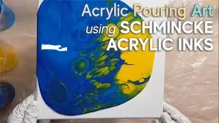 Acrylic Pouring Art using Schmincke Acrylic Inks by Wendy