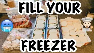 FREEZER MEALS FOR BUSY NIGHTS //  FILL YOUR FREEZER CHALLENGE  // BATCH COOKING FREEZER MEALS