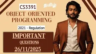 OOPS Important Questions 26/11/2025 Exam CS3391 