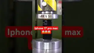 Iphone 17 Pro max under press 😱!! #hydraulicpress #crush #asmr #oddlysatisfying #iphone17