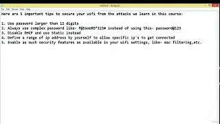 4. Wi-Fi Hacking and Security- II - 4. Safety Measures to Protect Your WiFi