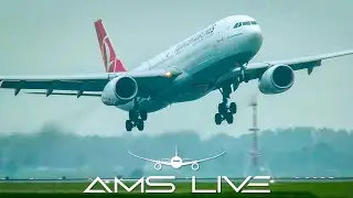 Turkish Airlines Airbus A330-300 Goes Around Last Minute at Schiphol Airport