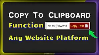 How to Create a Copy to Clipboard button in HTML to Allow Visitors Copy Text from Your Website Free