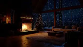 Snowy Winter Piano by the Fire 🔥 Calm Ambience for Meditation and Peace
