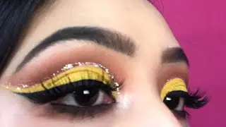 GOLD GLITTER CUT CREASE | STEPHANY FLAMENCO