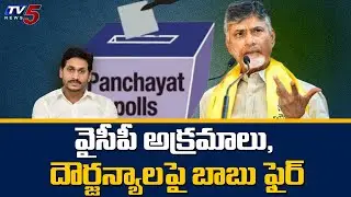 Chandrababu Naidu Letter to Governor and EC on YCP's Forced Unanimous | TV5 News
